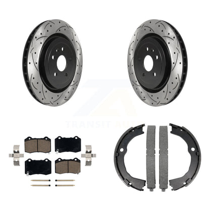 Kit de chaussures de stationnement avec disques arrière percés et fendus, plaquettes en céramique, pour Chevrolet