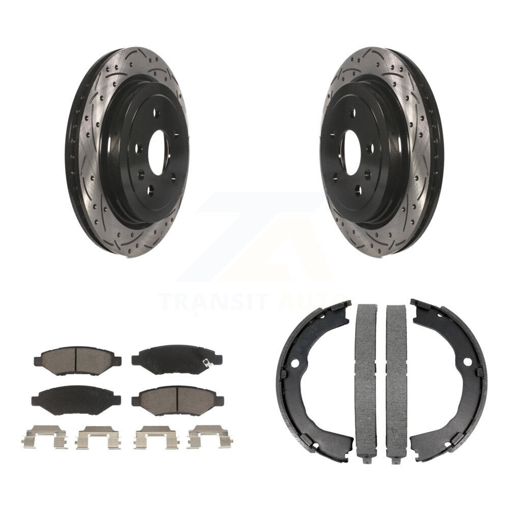 Kit de chaussures de stationnement avec disques arrière percés et fendus, plaquettes en céramique, pour Chevrolet