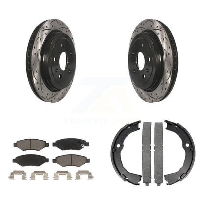 Kit de chaussures de stationnement avec disques arrière percés et fendus, plaquettes en céramique, pour Chevrolet