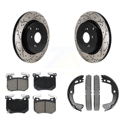 Kit de chaussures de stationnement à disque arrière, Rotors percés et fendus, plaquettes en céramique, pour Kia G70