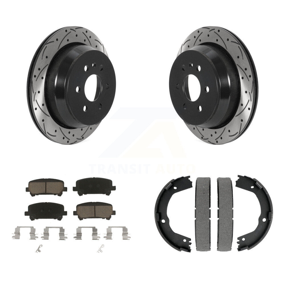 Kit de chaussures de stationnement avec disques arrière percés et fendus, plaquettes en céramique, pour Chevrolet
