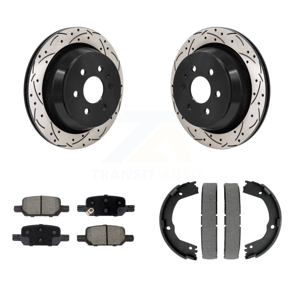 Kit de chaussures de stationnement avec disques arrière percés et fendus, plaquettes en céramique, pour Chevrolet