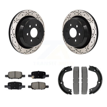 Kit de chaussures de stationnement avec disques arrière percés et fendus, plaquettes en céramique, pour Chevrolet
