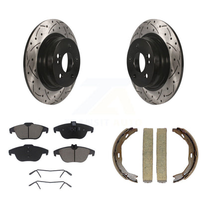 Kit de chaussures de stationnement à disque arrière, Rotors percés et fendus, plaquettes en céramique, pour C300 C250