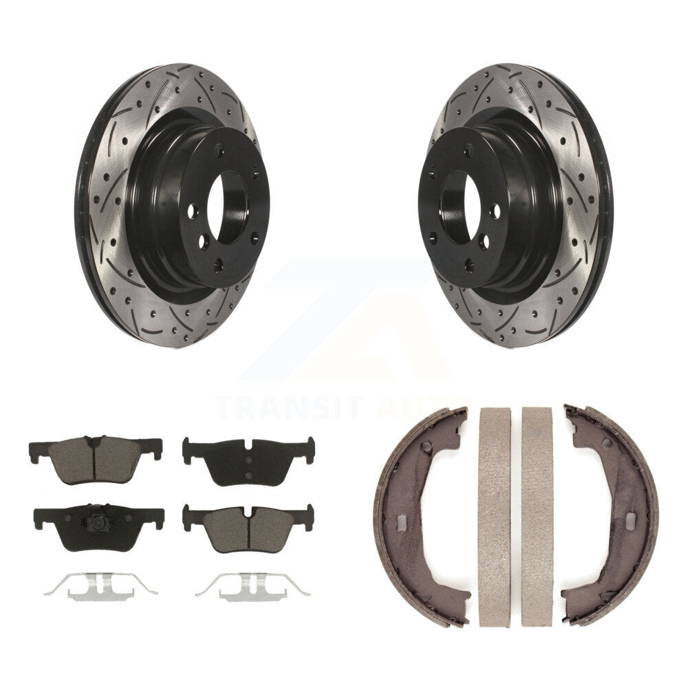 Kit de chaussures de stationnement avec disques arrière percés et fendus, plaquettes en céramique, pour BMW 230i