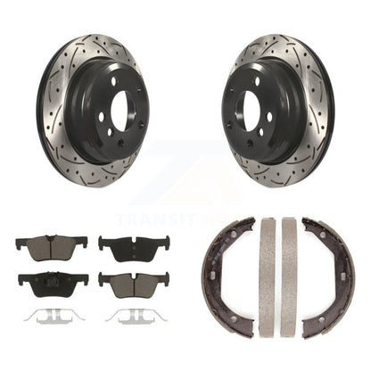 Kit de chaussures de stationnement avec disques arrière percés et fendus, plaquettes en céramique, pour BMW 328i