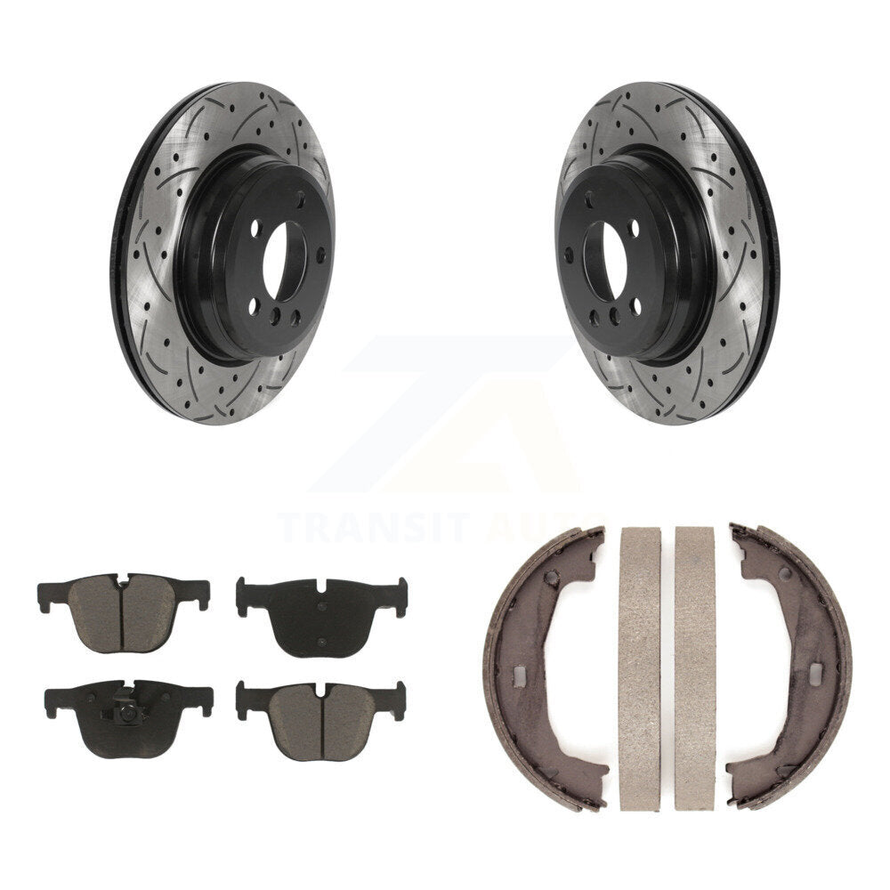 Kit de chaussures de stationnement avec disques arrière percés et fendus, plaquettes en céramique, pour BMW 428i