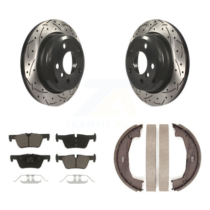 Kit de chaussures de stationnement avec disques arrière percés et fendus, plaquettes en céramique, pour BMW 320i