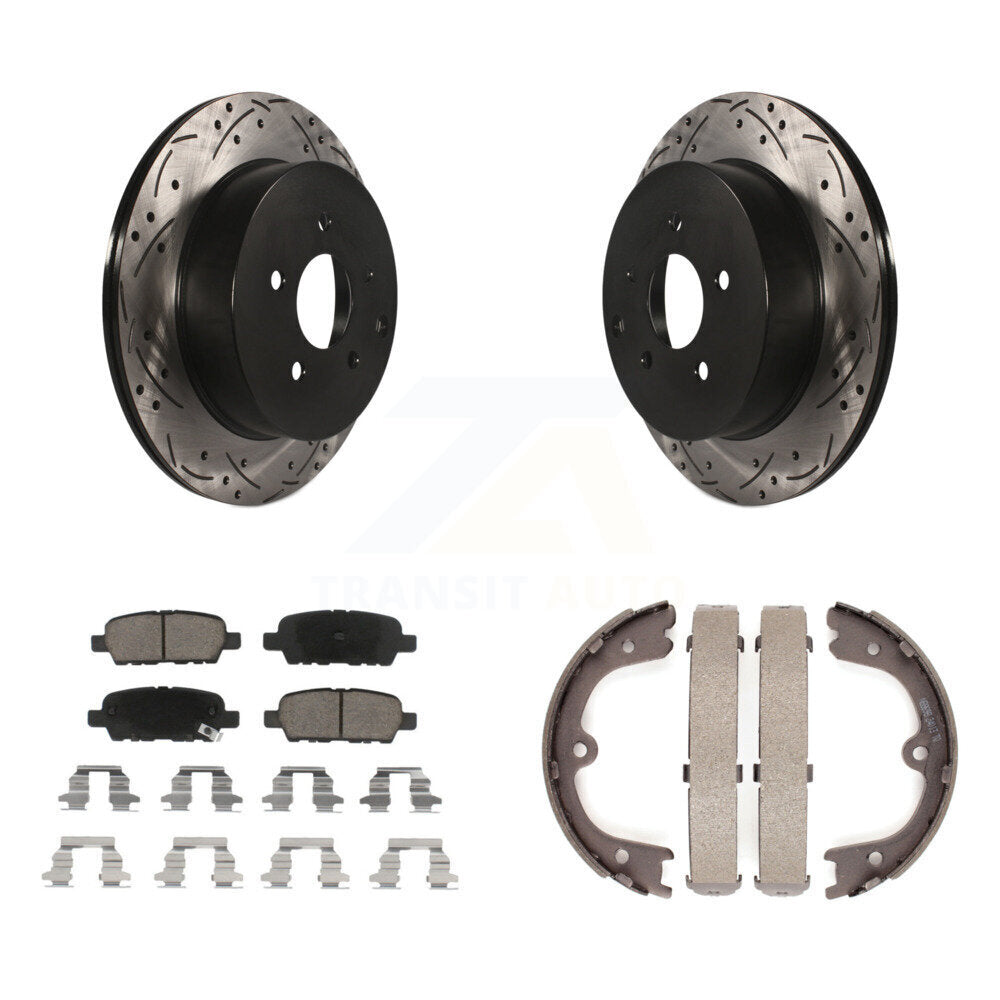 Kit de chaussures de stationnement pour Nissan Q5, disques arrière percés et Rotors fendus, plaquettes en céramique