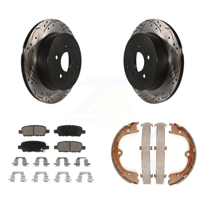 Kit de chaussures de stationnement à disques arrière, Rotors percés et fendus, plaquettes en céramique, pour INFINITI