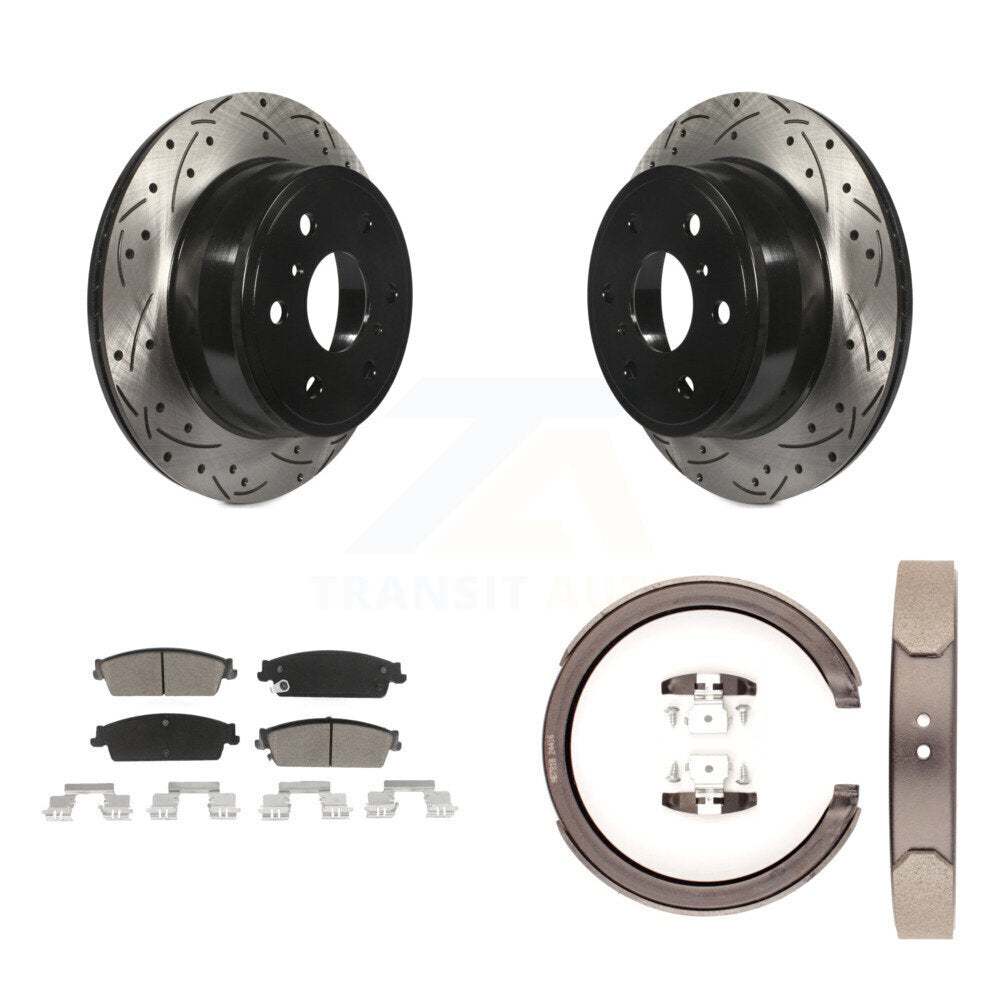 Kit de chaussures de stationnement avec disques arrière percés et fendus, plaquettes en céramique, pour Chevrolet