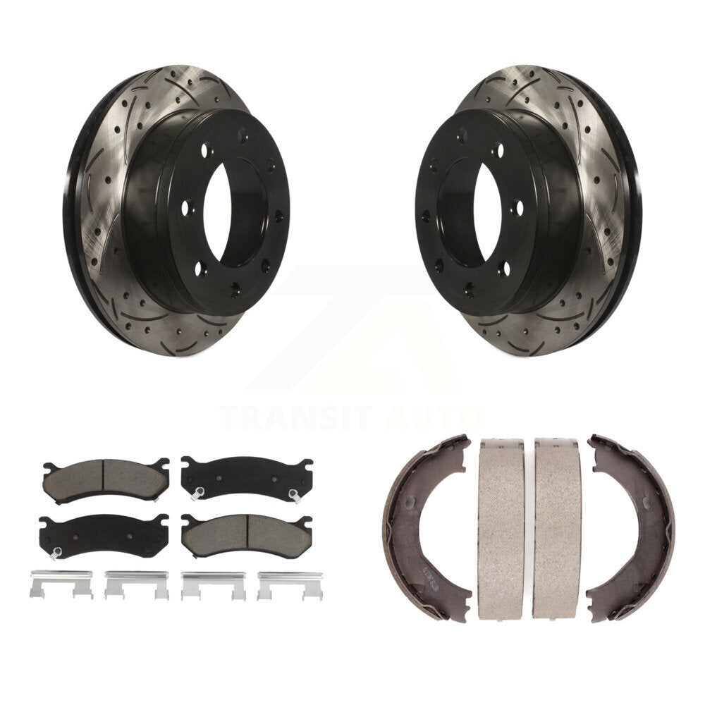 Kit de chaussures de stationnement avec disques arrière percés et fendus, plaquettes en céramique, pour Chevrolet