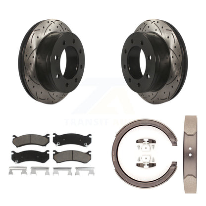 Kit de chaussures de stationnement à disques arrière, Rotors percés et fendus, plaquettes en céramique, pour GMC Sierr