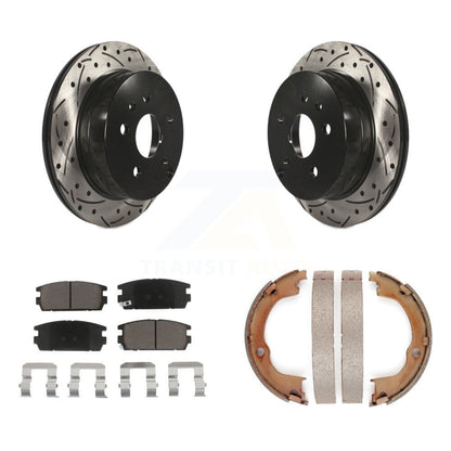 Kit de chaussures de stationnement avec disques arrière percés et fendus, plaquettes en céramique, pour Chevrolet