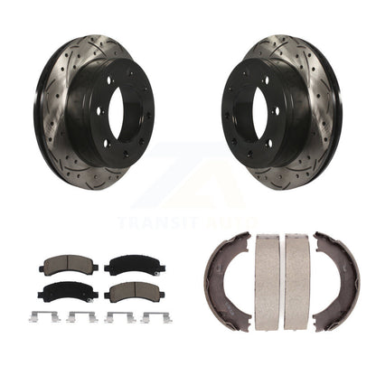 Kit de chaussures de stationnement avec disques arrière percés et fendus, plaquettes en céramique, pour Chevrolet