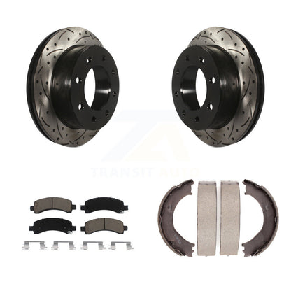 Kit de chaussures de stationnement avec disques arrière percés et fendus, plaquettes en céramique, pour Chevrolet