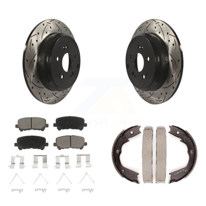 Kit de chaussures de stationnement à disque arrière, Rotors percés et fendus, plaquettes en céramique, pour Honda MDX