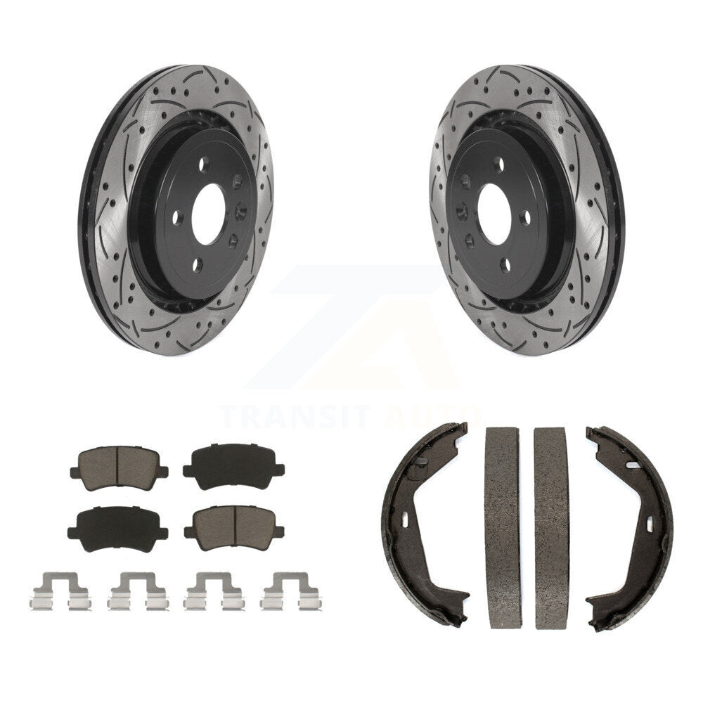 Kit de chaussures de stationnement avec disques arrière percés et fendus, plaquettes en céramique, pour Volvo S80