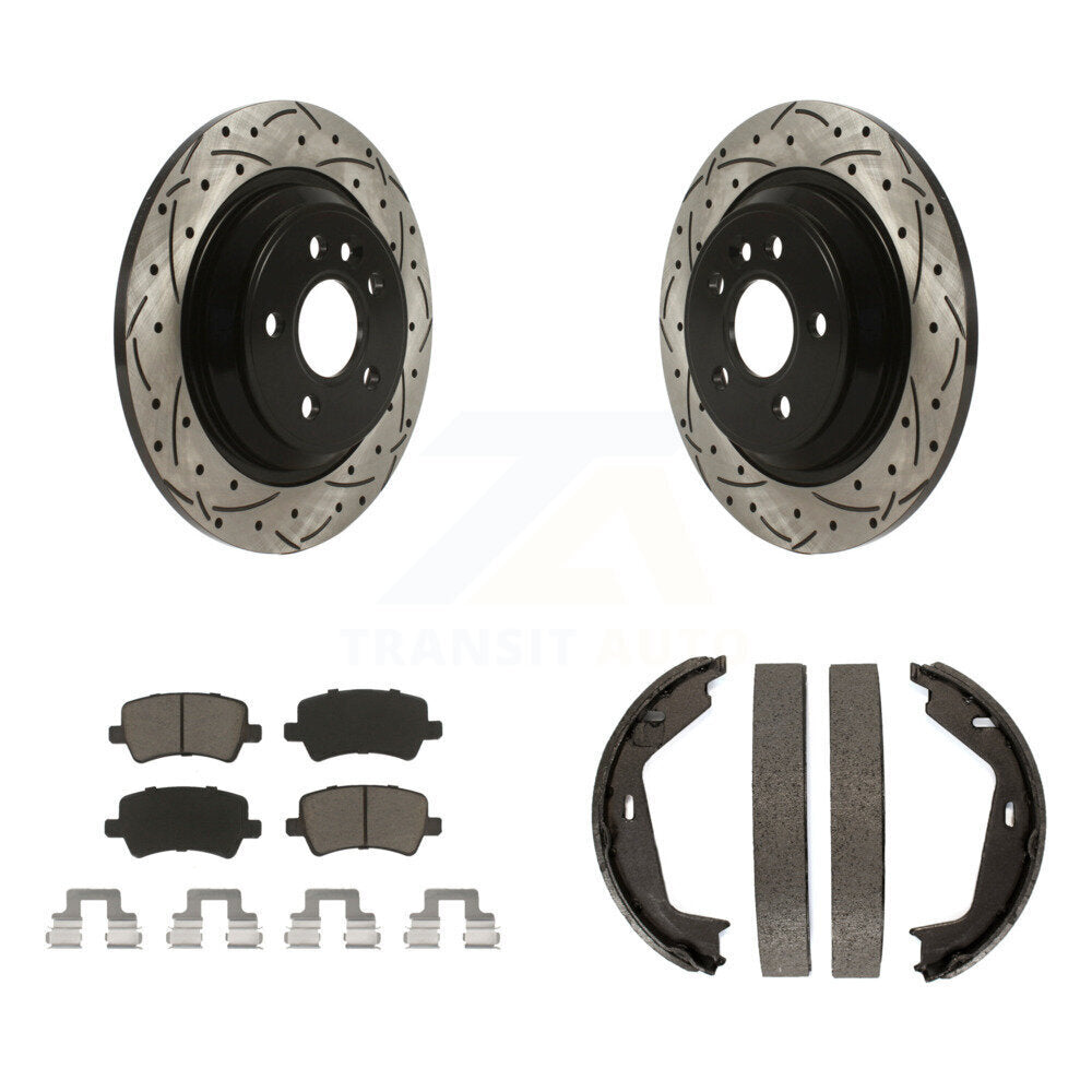 Kit de chaussures de stationnement avec disques arrière percés et fendus, plaquettes en céramique, pour Volvo S80