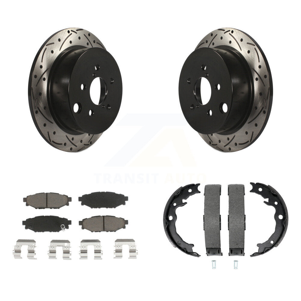 Kit de chaussures de stationnement pour Subaru XV, disques arrière percés et Rotors fendus, plaquettes en céramique