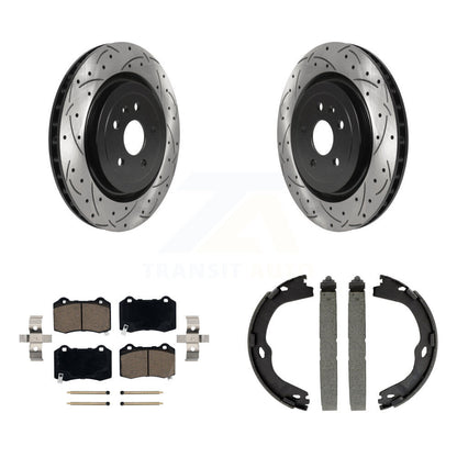 Kit de chaussures de stationnement avec disques arrière percés et fendus, plaquettes en céramique, pour Chevrolet