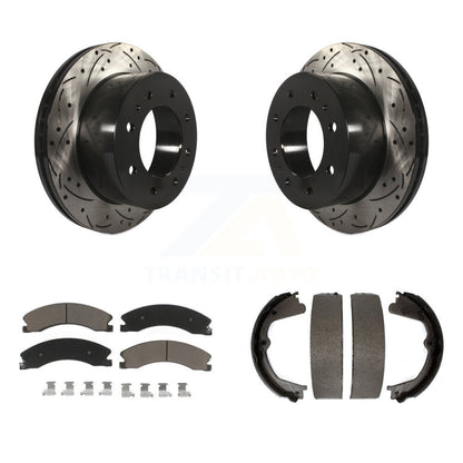 Kit de chaussures de stationnement avec disques arrière percés et fendus, plaquettes en céramique, pour Chevrolet