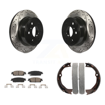Kit de chaussures de stationnement à disques arrière, Rotors percés et fendus, plaquettes en céramique, pour GMC Sierr
