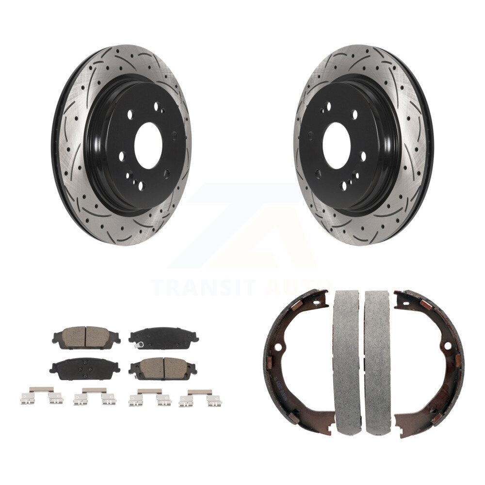 Kit de chaussures de stationnement avec disques arrière percés et fendus, plaquettes en céramique, pour Chevrolet