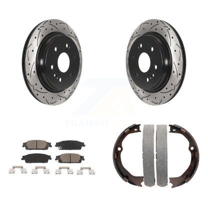 Kit de chaussures de stationnement avec disques arrière percés et fendus, plaquettes en céramique, pour Chevrolet