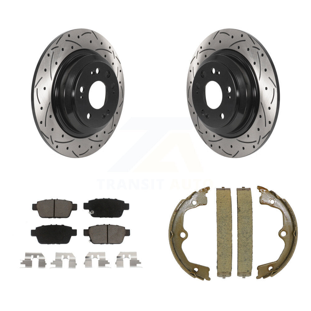 Kit de chaussures de stationnement à disques arrière, Rotors percés et fendus, plaquettes en céramique, pour Acura TL