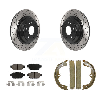 Kit de chaussures de stationnement à disques arrière, Rotors percés et fendus, plaquettes en céramique, pour Acura TL
