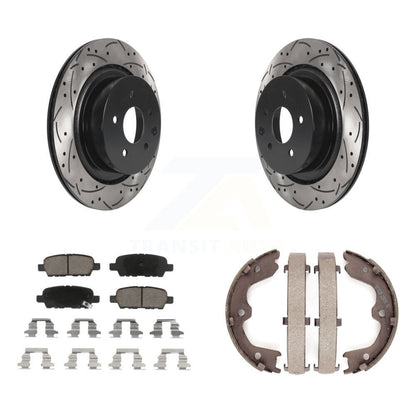 Kit de chaussures de stationnement à disques arrière, Rotors percés et fendus, plaquettes en céramique, pour INFINITI