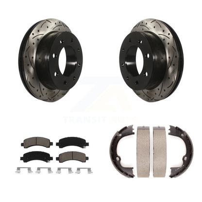 Kit de chaussures de stationnement avec disques arrière percés et fendus, plaquettes en céramique, pour Chevrolet
