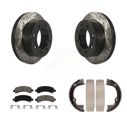 Kit de chaussures de stationnement avec disques arrière percés et fendus, plaquettes en céramique, pour Chevrolet