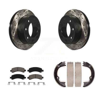 Kit de chaussures de stationnement avec disques arrière percés et fendus, plaquettes en céramique, pour Chevrolet