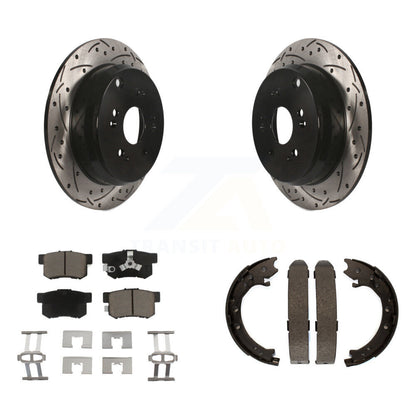 Kit de chaussures de stationnement à disque arrière, Rotors percés et fendus, plaquettes en céramique, pour Honda CR-