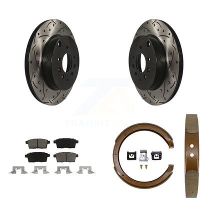 Kit de chaussures de stationnement à disque arrière, Rotors percés et fendus, plaquettes en céramique, pour Mazda CX-