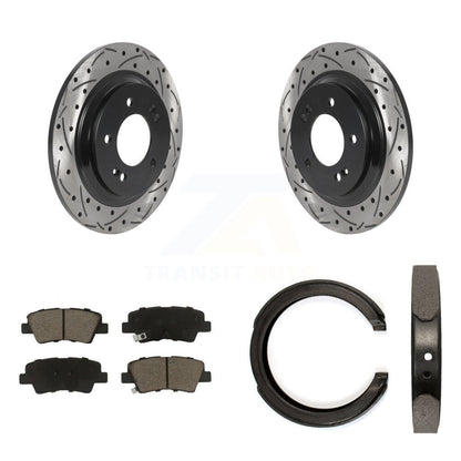 Kit de chaussures de stationnement à disques arrière, Rotors percés et fendus, plaquettes en céramique, pour Kia Optim