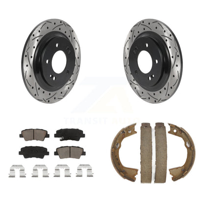 Kit de chaussures de stationnement à disques arrière, Rotors percés et fendus, plaquettes en céramique, pour Kia Optim