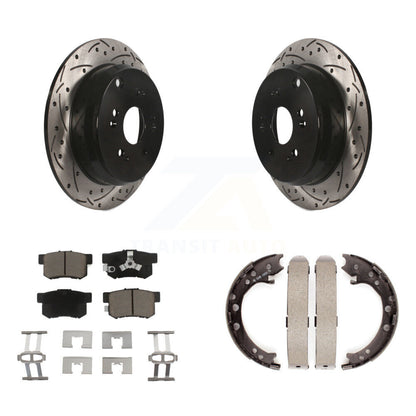 Kit de chaussures de stationnement à disque arrière, Rotors percés et fendus, plaquettes en céramique, pour Honda CR-