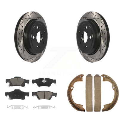 Kit de chaussures de stationnement avec disques arrière percés et fendus, plaquettes en céramique, pour Jeep Gran