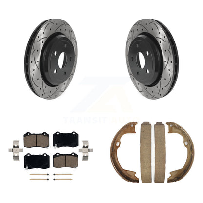 Kit de chaussures de stationnement avec disques arrière percés et fendus, plaquettes en céramique, pour Jeep Gran