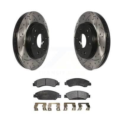 Kit de plaquettes semi-métalliques de Rotor de frein à fente avant percée pour Chevrolet Avalanche GM