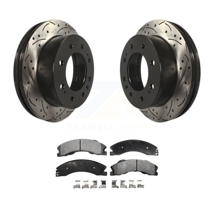 Kit de plaquettes semi-métalliques de Rotor de frein de fente de forage avant pour GMC Chevrolet Sierra 250