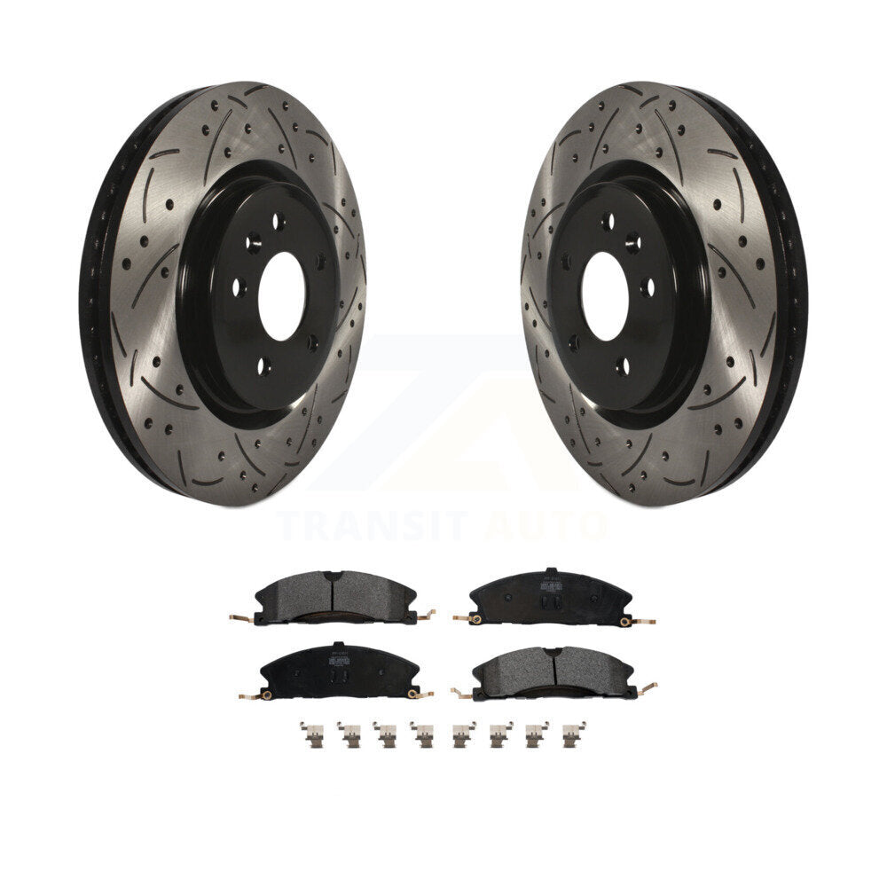 Kit de plaquettes de frein semi-métalliques pour rotors de frein à fente avant pour Ford Explorer Spor 2013