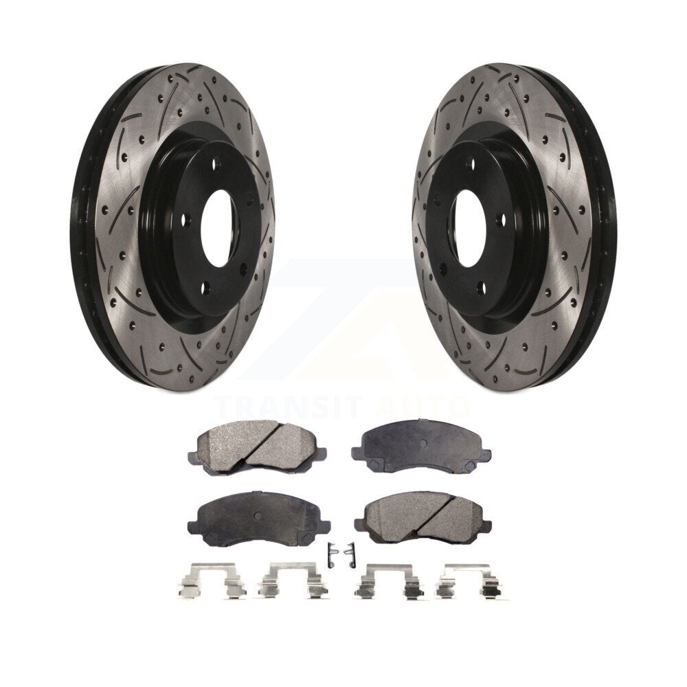 Kit de plaquettes semi-métalliques de Rotor de frein de fente de forage avant pour Mitsubishi Jeep RVR Dodg