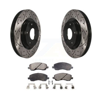 Kit de plaquettes semi-métalliques de Rotor de frein de fente de forage avant pour Mitsubishi Jeep RVR Dodg