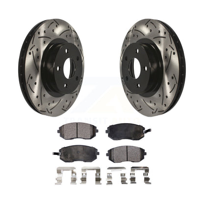 Rotor de frein à fente percée avant et Kit de plaquettes semi-métalliques pour Subaru Impreza Legac