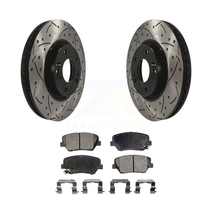 Kit de plaquettes semi-métalliques pour rotors de frein à disque, fente de perçage avant, pour Kia Rond 2014 – 2017
