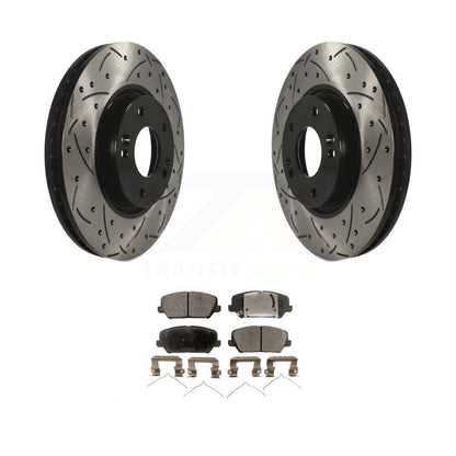 Kit de plaquettes de frein semi-métalliques pour Rotors de frein à fente avant, pour Kia Forte Forte5 Hyunda